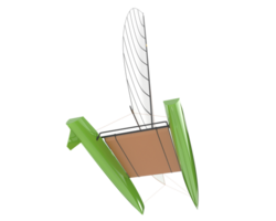 Sail boat isolated on background. 3d rendering - illustration png