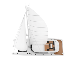 Sail boat isolated on background. 3d rendering - illustration png