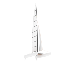 Sail boat isolated on background. 3d rendering - illustration png