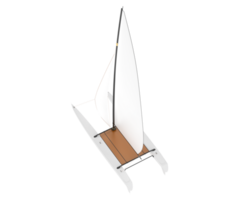 Sail boat isolated on background. 3d rendering - illustration png