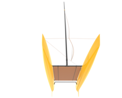 Sail boat isolated on background. 3d rendering - illustration png