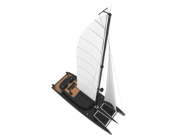 Sail boat isolated on background. 3d rendering - illustration png