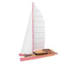 Sail boat isolated on background. 3d rendering - illustration png