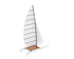 Sail boat isolated on background. 3d rendering - illustration png