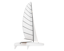 Sail boat isolated on background. 3d rendering - illustration png