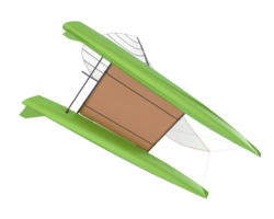Sail boat isolated on background. 3d rendering - illustration png