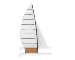 Sail boat isolated on background. 3d rendering - illustration png