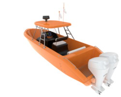 Speed boat isolated on background. 3d rendering - illustration png