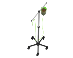 Iv pole isolated on background. 3d rendering - illustration png