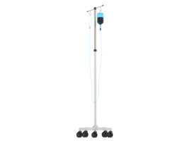 Iv pole isolated on background. 3d rendering - illustration png