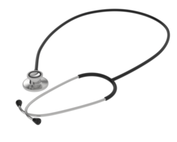 Stethoscope isolated on background. 3d rendering - illustration png