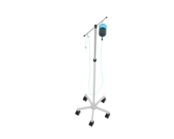 Iv pole isolated on background. 3d rendering - illustration png