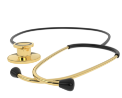 Stethoscope isolated on background. 3d rendering - illustration png