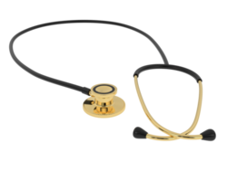 Stethoscope isolated on background. 3d rendering - illustration png