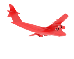 Cargo airplane isolated on background. 3d rendering - illustration png