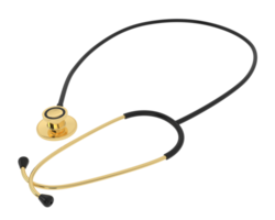 Stethoscope isolated on background. 3d rendering - illustration png