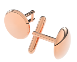 Cufflinks isolated on background. 3d rendering - illustration png
