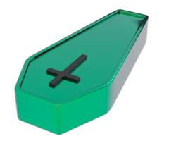 Coffin isolated on background. 3d rendering - illustration png