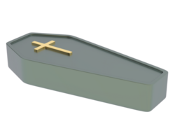 Coffin isolated on background. 3d rendering - illustration png