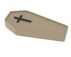 Coffin isolated on background. 3d rendering - illustration png