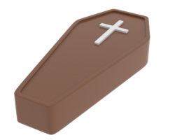 Coffin isolated on background. 3d rendering - illustration png