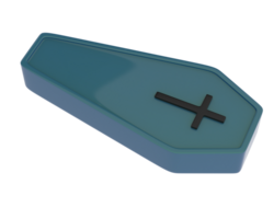 Coffin isolated on background. 3d rendering - illustration png