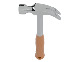 Claw hammer isolated on background. 3d rendering - illustration png