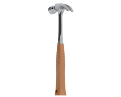 Claw hammer isolated on background. 3d rendering - illustration png