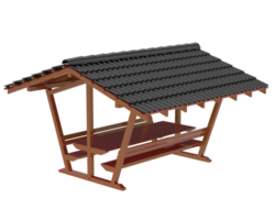 Garden table isolated on background. 3d rendering - illustration png
