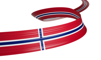3d Flag Of Norway Country 3d Wavy Shiny Norway Ribbon , 3d illustration png
