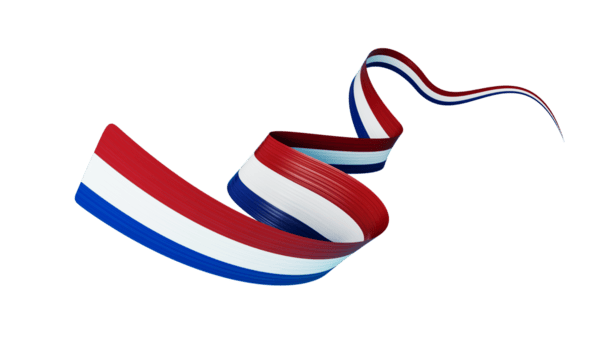 3d bandera de Países Bajos país 3d ondulación Países Bajos cinta bandera 3d ilustración png