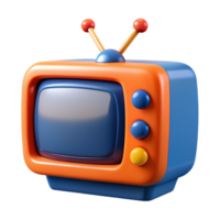 Retro Television 3d Object png