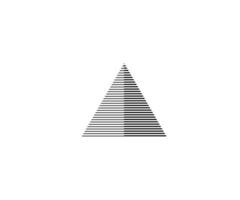 Triangle up arrow or pyramid line art icon. Elements of Geometric figure icon for concept apps and websites and development - vector