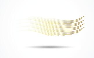 Wave gold color circle elements. Element for graphic web design, Template for print, textile, wrapping, decoration, illustration vector