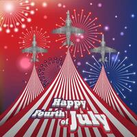 4th of July. US Independence Day Design Background. 4th of July Happy Independence Day Poster. Fourth of July Independence Day. Fourth of July background design vector