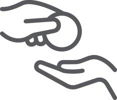 Hand icon symbol image illustration vector