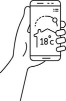 Hand icon symbol image illustration vector