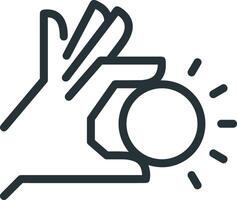 Hand icon symbol image illustration vector