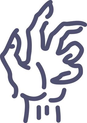 Hand icon symbol image illustration