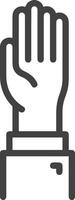 Hand icon symbol image illustration vector