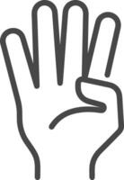 Hand icon symbol image illustration vector