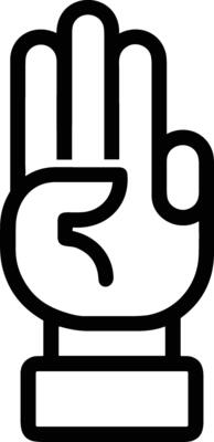 Hand icon symbol image illustration