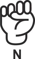 Hand icon symbol image illustration vector