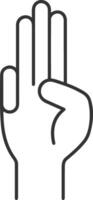 Hand icon symbol image illustration vector