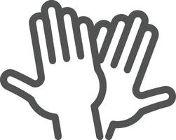 Hand icon symbol image illustration vector