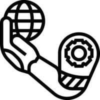 Hand icon symbol image illustration vector