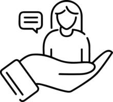 Hand icon symbol image illustration vector