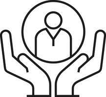 Hand icon symbol image illustration vector