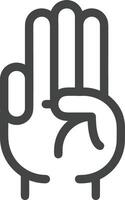 Hand icon symbol image illustration vector