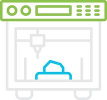 3d Printing Bin Creative Icon Design vector